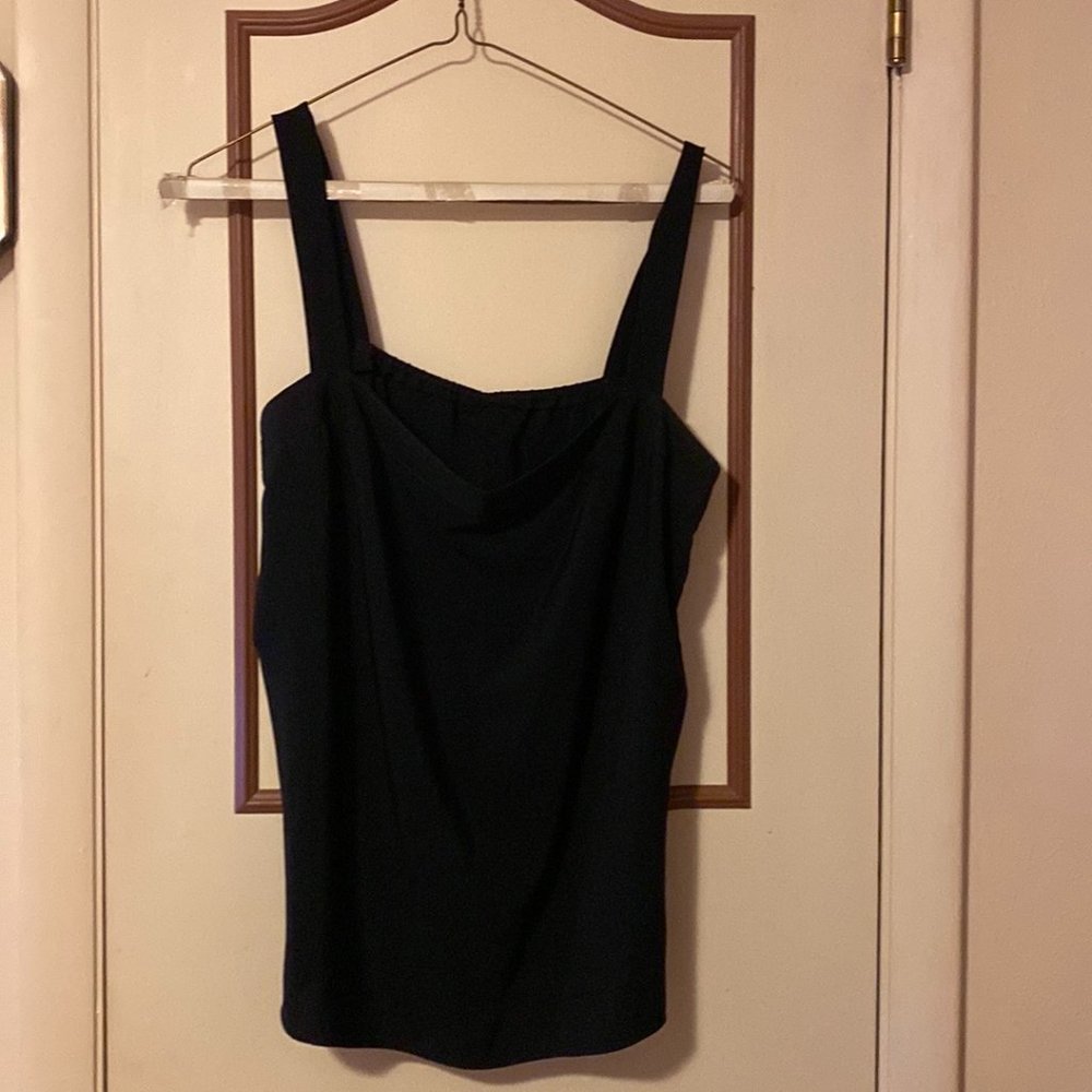 Black Tank Top and Skirt Set With Belt